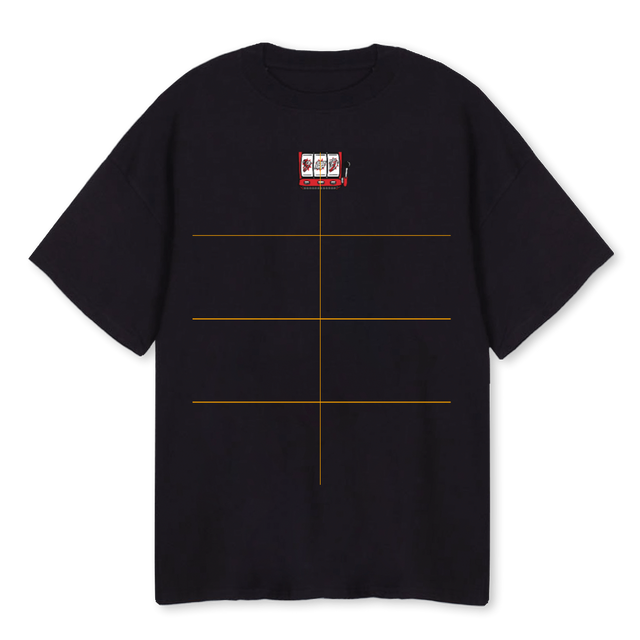 FEELINGLUCKYRED Black Oversized Tee.