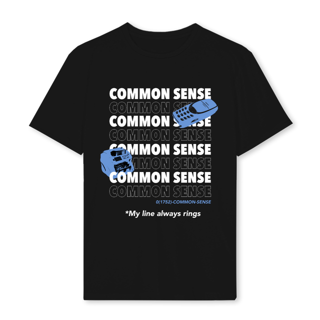 CMMN SNZ MLAR DESIGN Black Regular Tee.