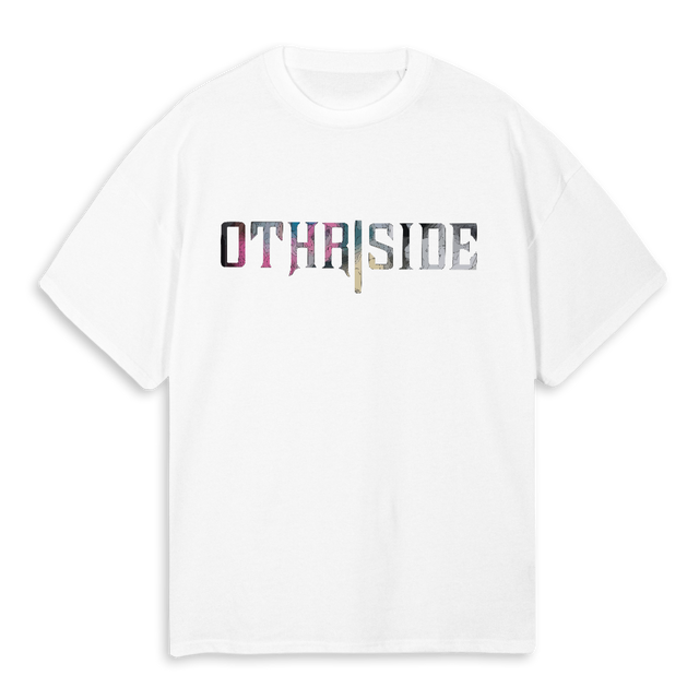 OTHRSIDE MULTICOLOUR White Oversized Tee.