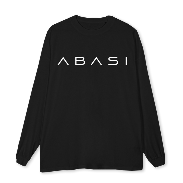 LOGO LONG TEE Black Oversized LS Tee.