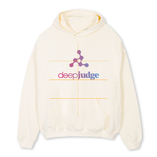 DEEPJUDGE Cream Oversized Hoodie.