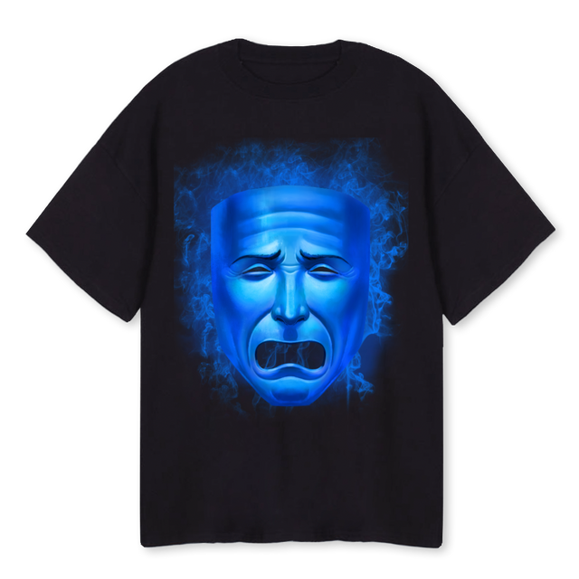 BLEU FACE Black Oversized Tee.