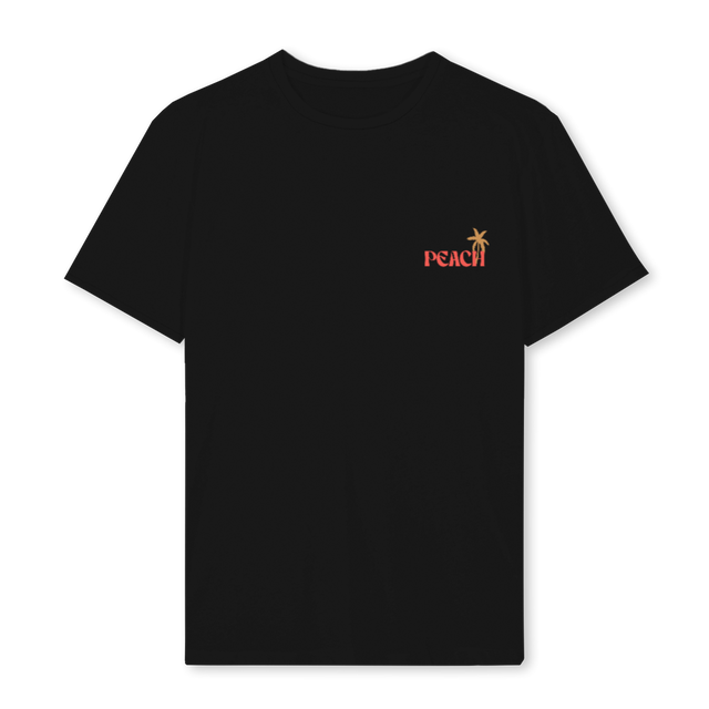 BASICALLY PALM Black Regular Tee.