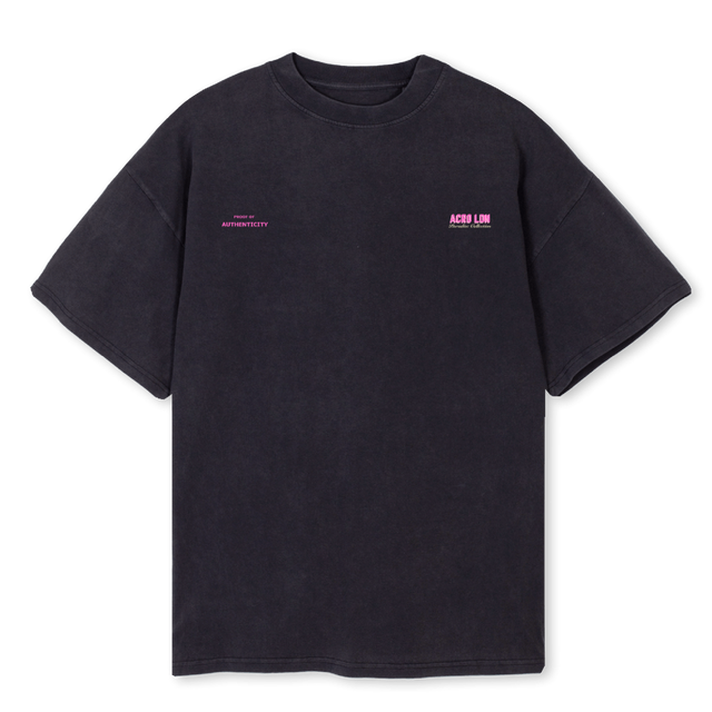 STRAWBERRY PARADISE Vintage Black Oversized Tee.