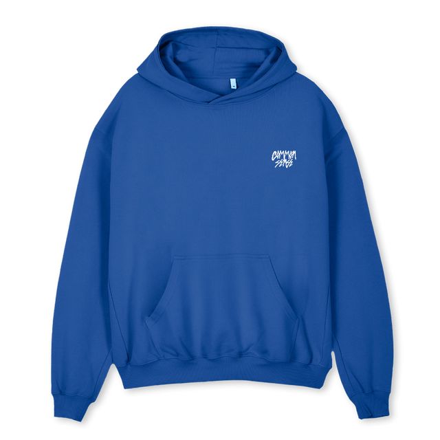 CMMN SNZ SMILEY Cobalt Blue Oversized Hoodie.