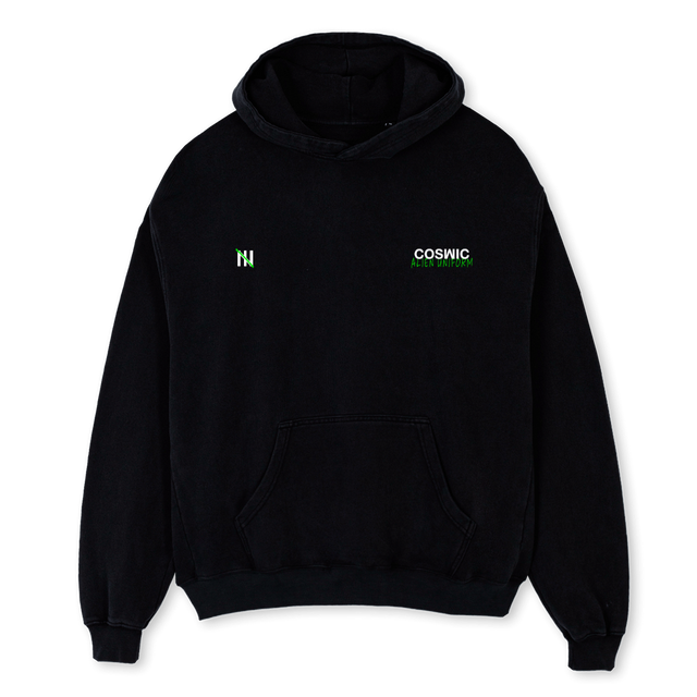 HOODIECOSWICALNBLACK Black Oversized Hoodie.