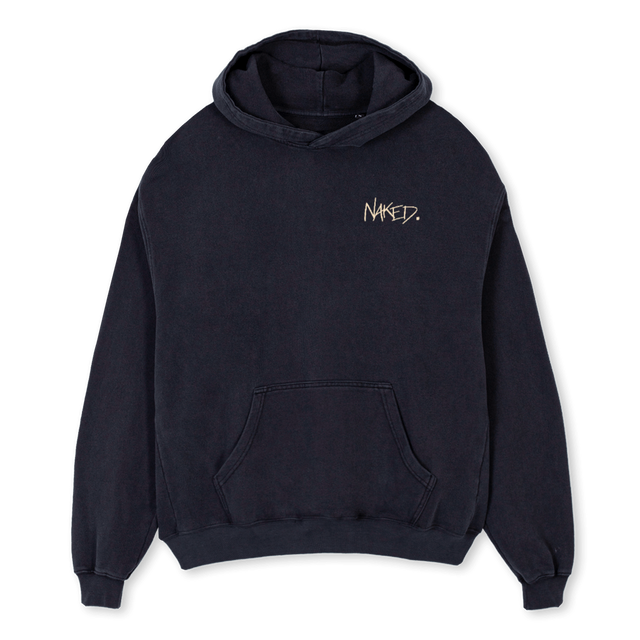 HAPPIER Vintage Black Oversized Hoodie.