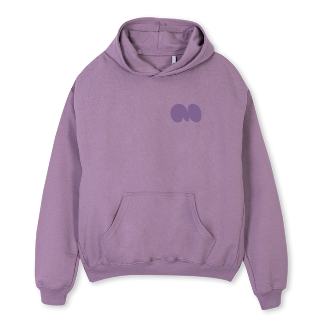 BALLOON TONO HOOD Purple Oversized Hoodie.
