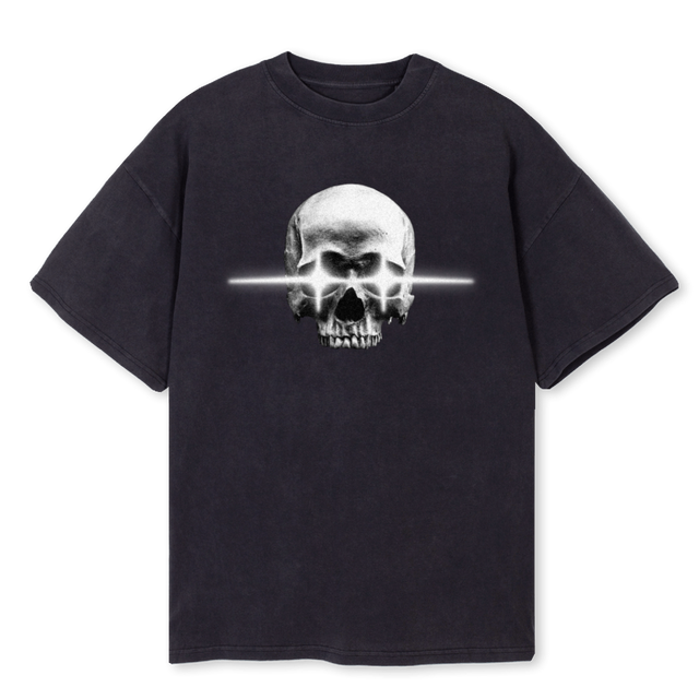BRIGHT FUTURE Vintage Black Oversized Tee.