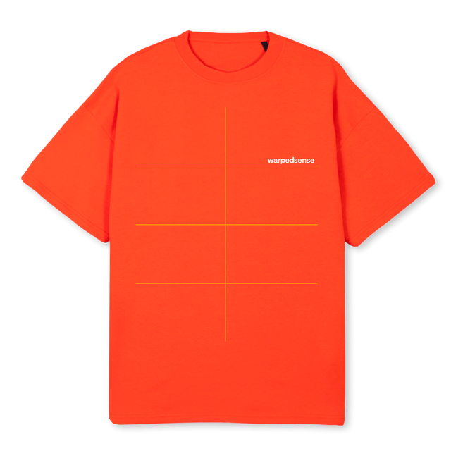 BACK DREI SPRACHEN Hot Orange Oversized Tee.