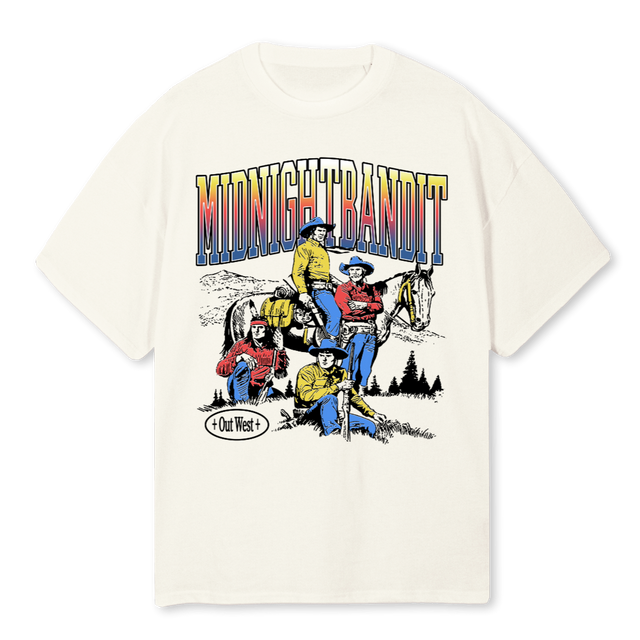 MB FRIENDS Cream Oversized Tee.