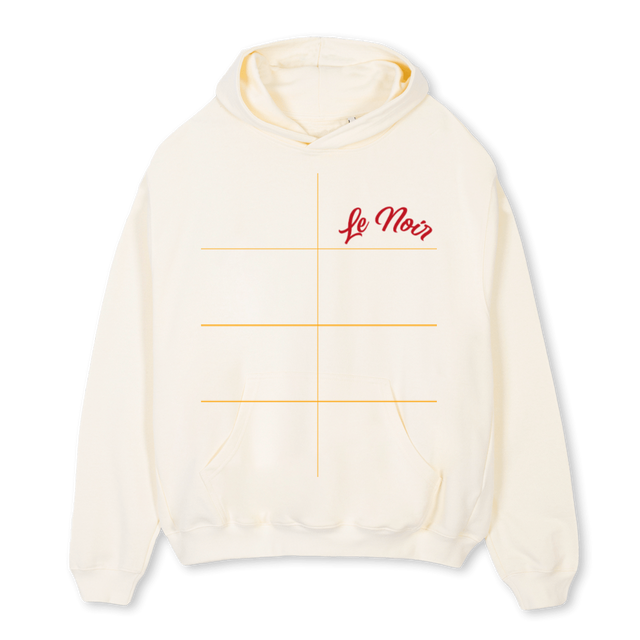 LE NOIR SUSHI Cream Oversized Hoodie.