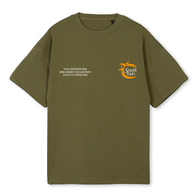PALM TEE SK Kaki Oversized Tee.