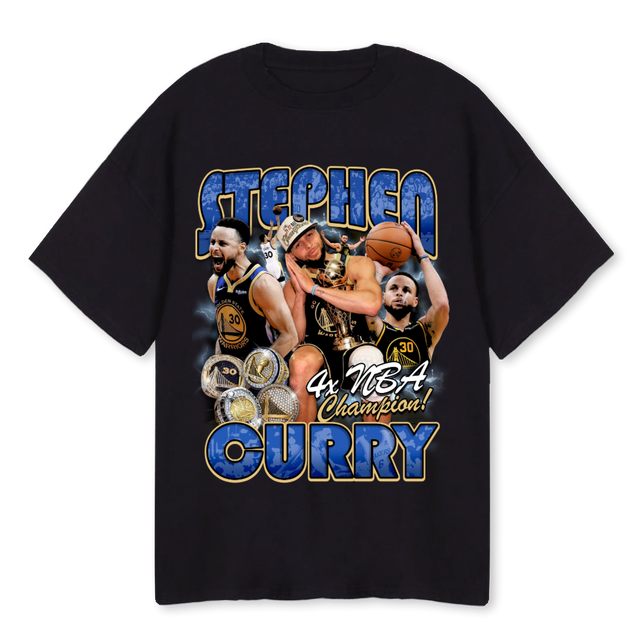 STEPH CURRY T Black Oversized Tee.