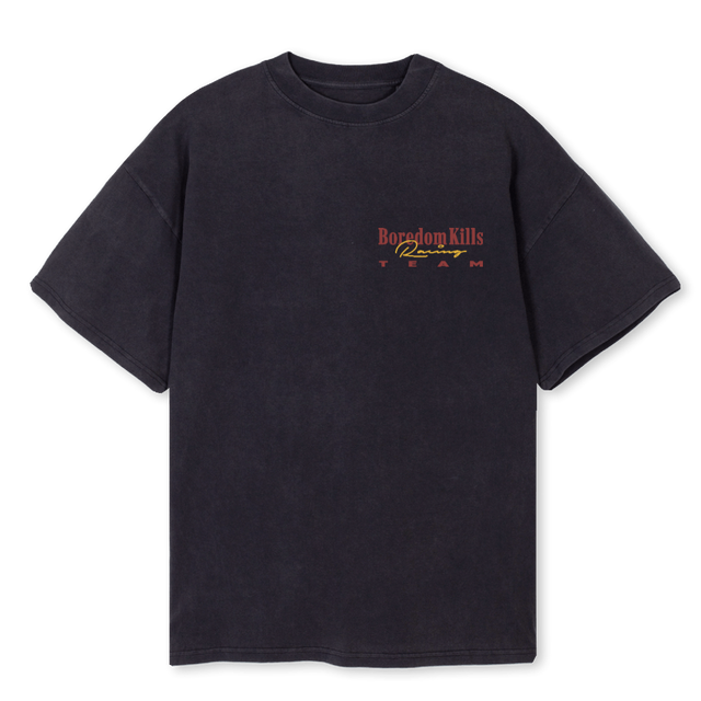 RACETEAMTEE Vintage Black Oversized Tee.