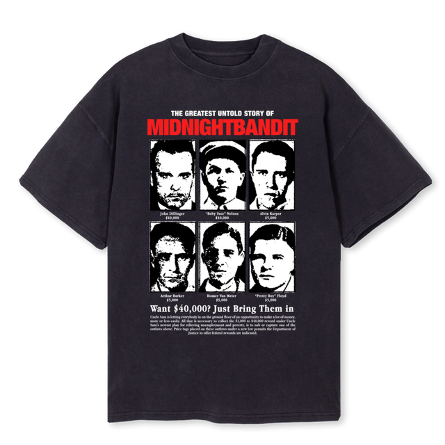 BRING THEM IN Vintage Black Oversized Tee.