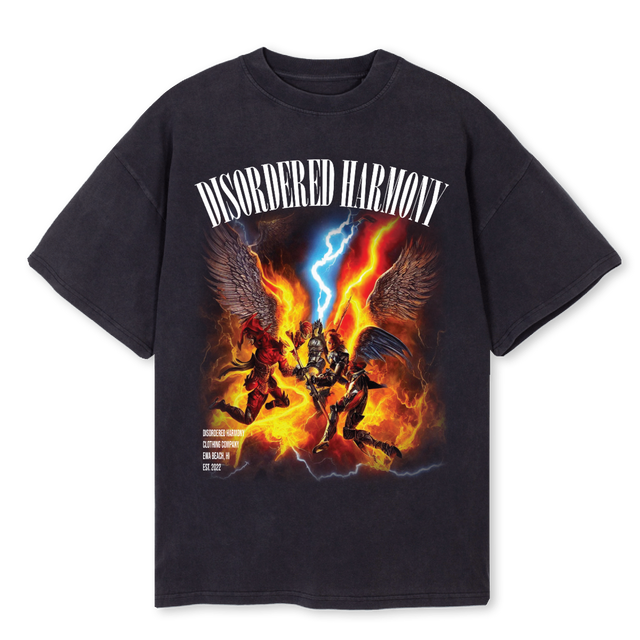 WINGS OF PRIDE Vintage Black Oversized Tee.