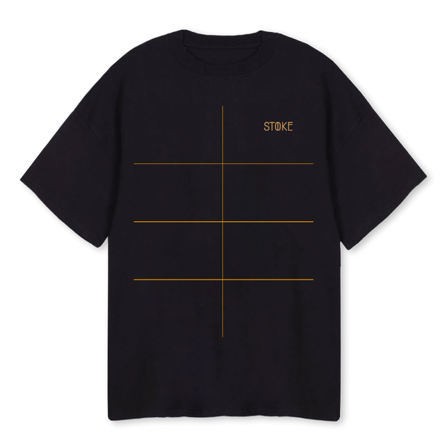 STOKBARWINETEE Black Oversized Tee.