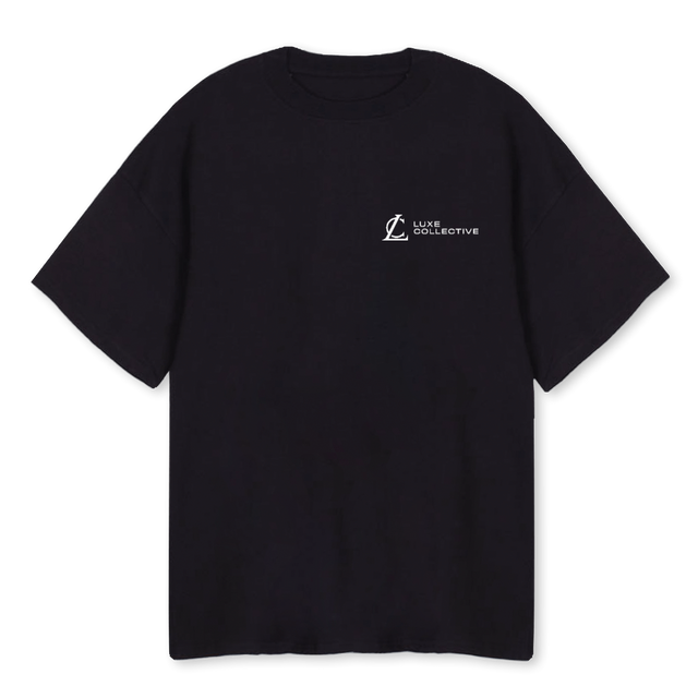 LUXE STAFF T Black Oversized Tee.