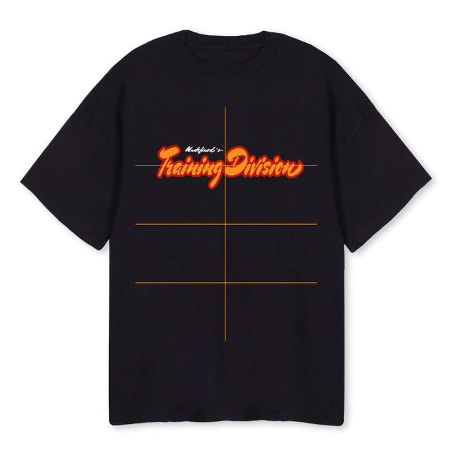 TRAINING DIV DARK Black Oversized Tee.