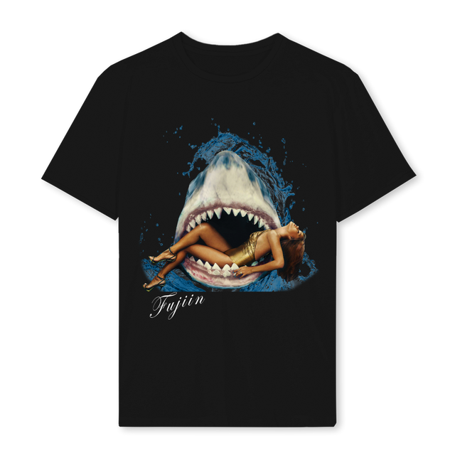 SHARK BLVK T Black Regular Tee.
