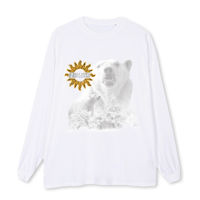 POLAR BEAR LS White Oversized LS Tee.