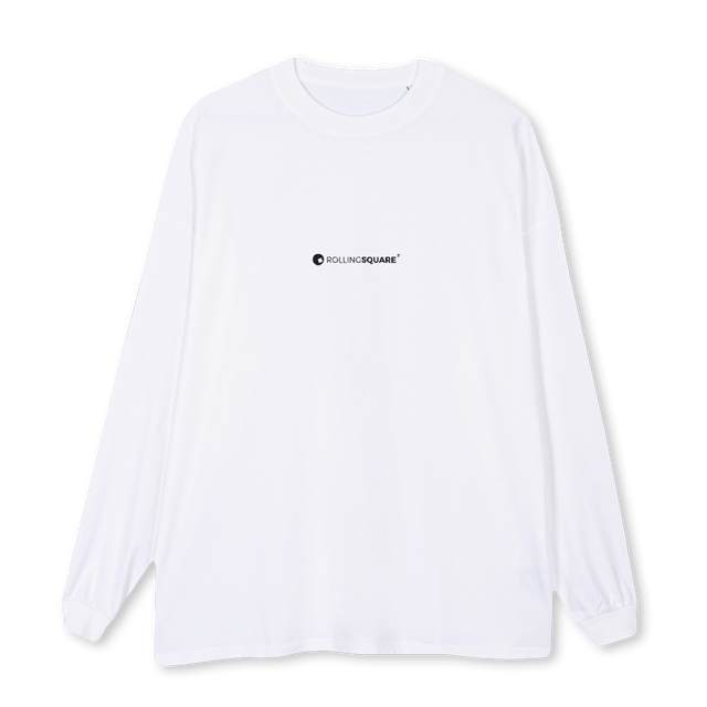 ROLLINGSHIRT White Oversized LS Tee.