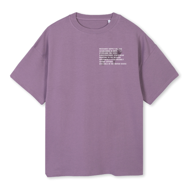 MESS SIG RAM L VINTA Purple Oversized Tee.