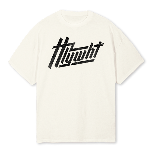 LOGO Cream Oversized Tee.