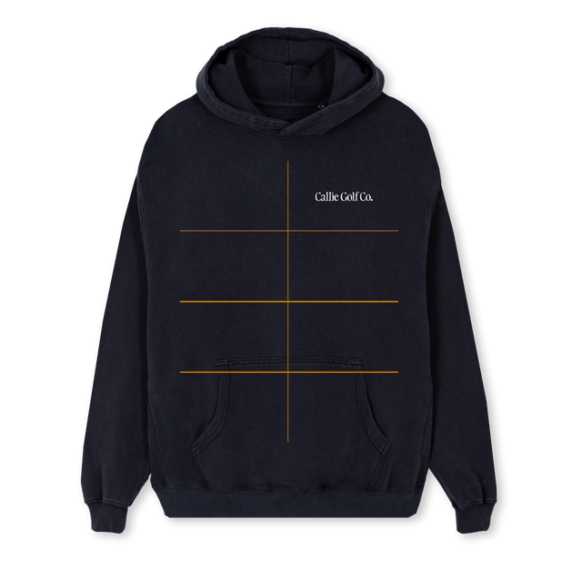 BASICCALLIE Vintage Black Regular Hoodie.