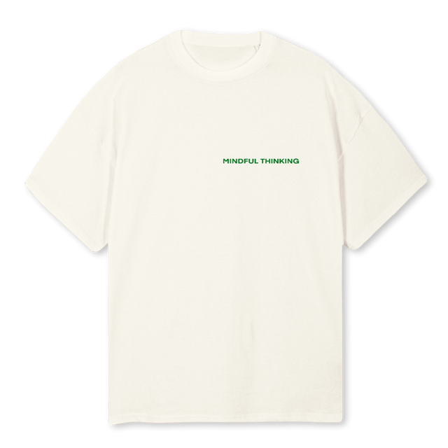 DONT RUSH THINGS Cream Oversized Tee.