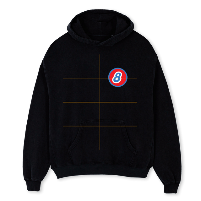SSUNHA Black Oversized Hoodie.