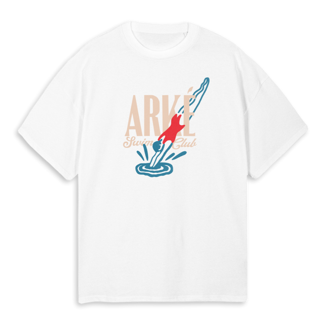 SWIM CLUB White Oversized Tee.