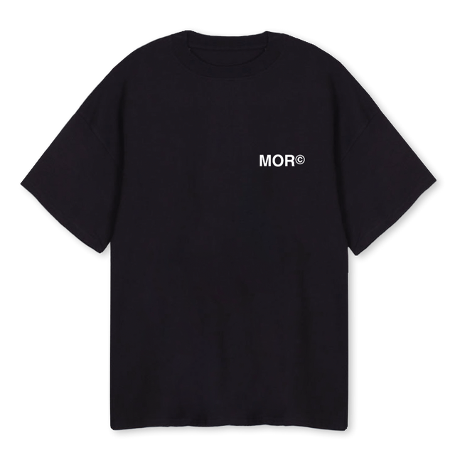 WHTE SHIRT Black Oversized Tee.
