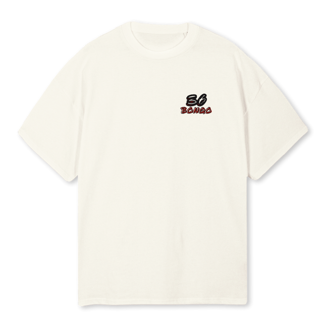 THREESIX HUSTLERS Cream Oversized Tee.