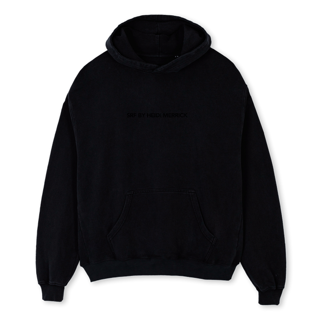 SRF BLK Black Oversized Hoodie.