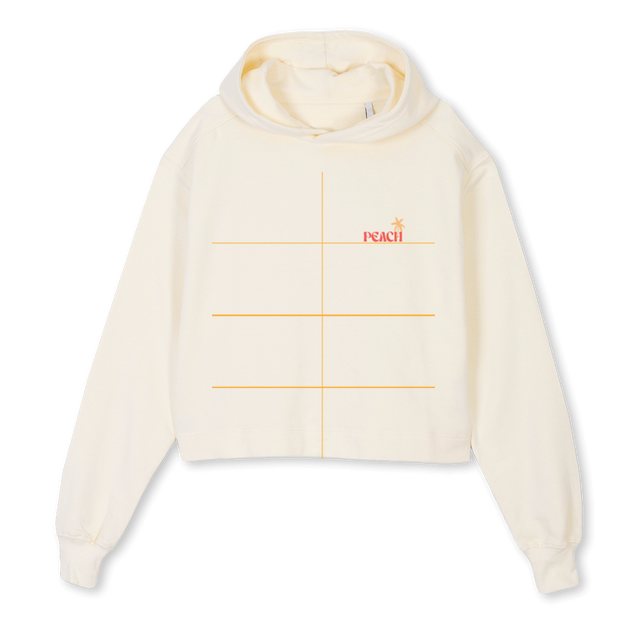 DUNE CROPPED Cream Cropped Hoodie.