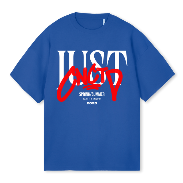 BLUEJSTCNCTD Cobalt Blue Oversized Tee.