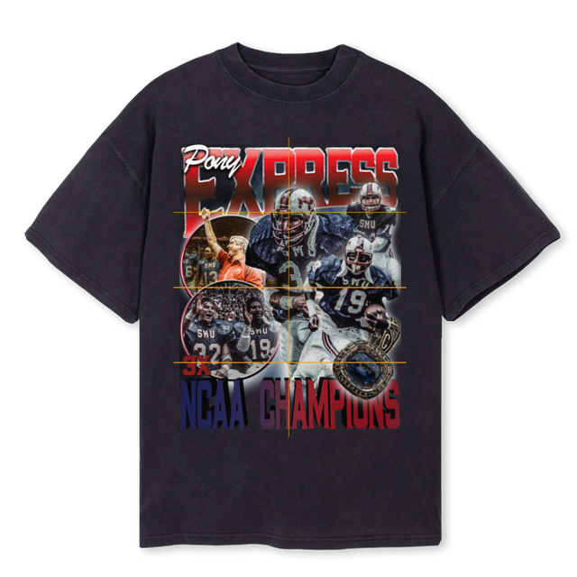 SMUHOCOBLACK Vintage Black Oversized Tee.