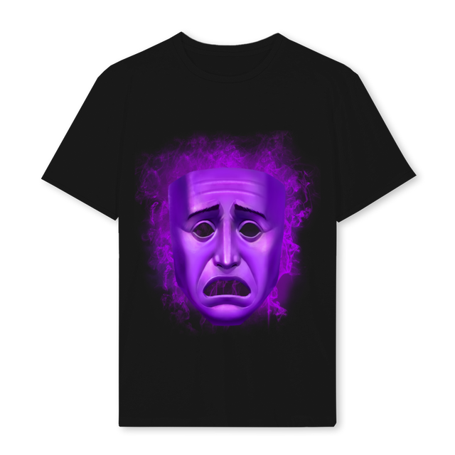 PURPLE VISUAL Black Regular Tee.