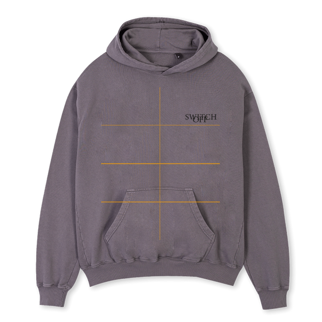 JARISAMPLE Pigment Grey Oversized Hoodie.