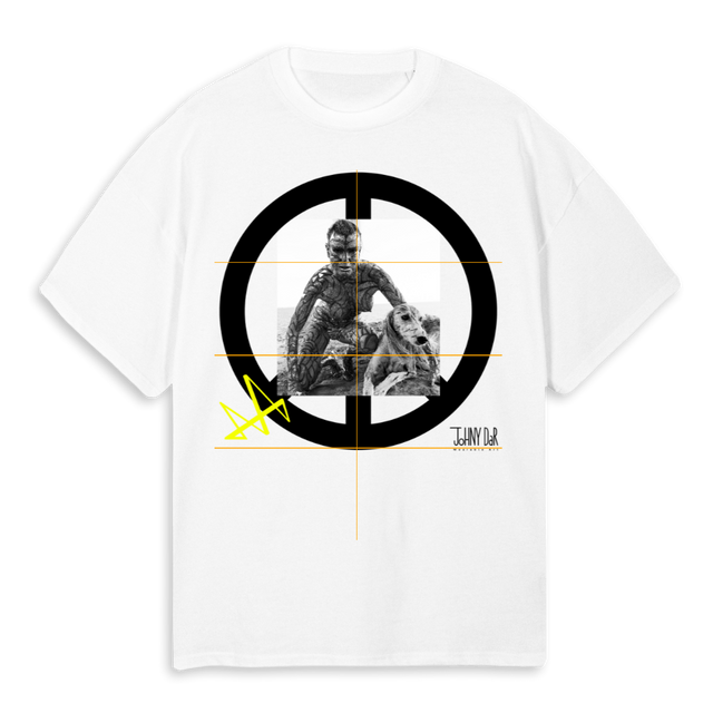 PEACEME White Oversized Tee.