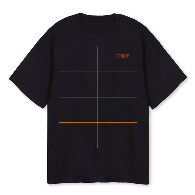 STOKBARMARTINITEE Black Oversized Tee.