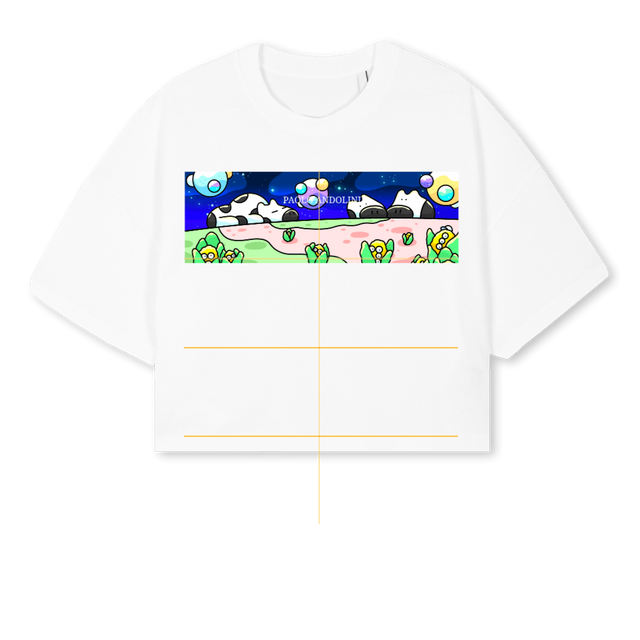 BIOME D White Cropped Oversized Tee.