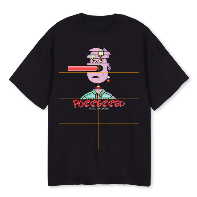 POSSESSED M B Black Oversized Tee.