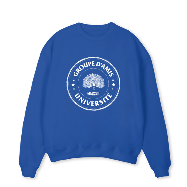 BADGE Cobalt Blue Oversized Crewneck Sweater.