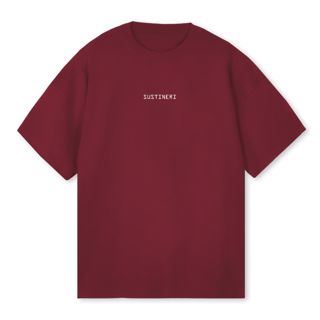 PROTOTYPE PRINT OST Burgundy Oversized Tee.