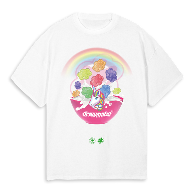 CEREAL TSHIRT White Oversized Tee.