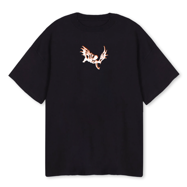 RE OOA SIMPLE VA Black Oversized Tee.