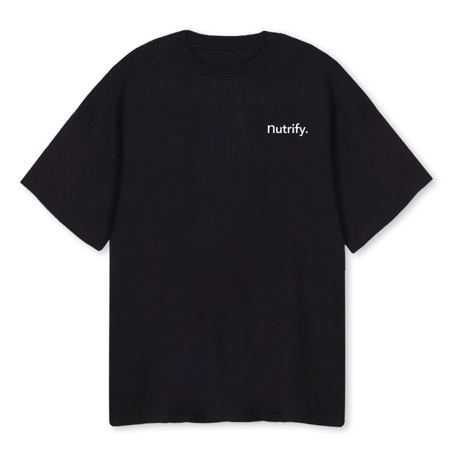 NUTRIFY OVERSIZED Black Oversized Tee.